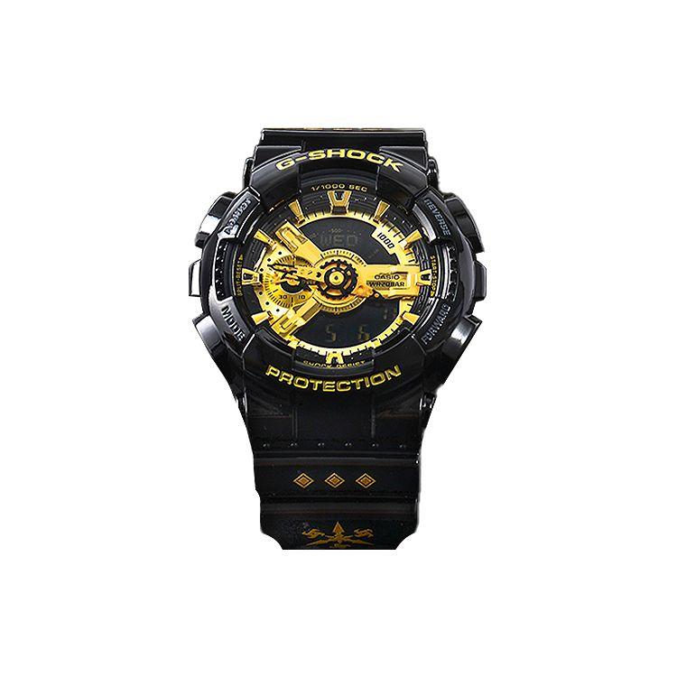

Casio Custom Watch G-Shock Ninja Edition Trendy Street Cool High-End Quartz Movement Resin Strap Men watches Black GA-110GBRZ Black Gold Watch Dial