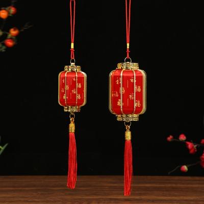 Party Decor Retro Chinese Red Lantern Traditional Waterproof Potted Decorative Lanterns Handmade Craft Portable Lantern Garden