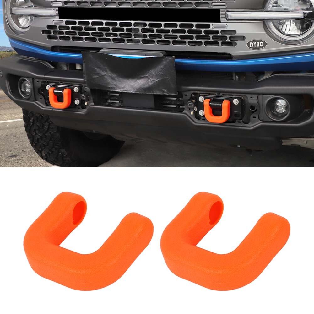 1 Pair Front Bumper Tow Hook Cover Trim For Ford Bronco 21+ Exterior Accessories