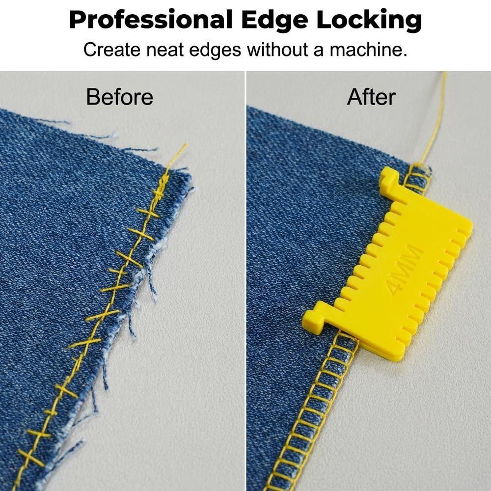 Needle Gauge Edge Stitching Lock Sewing Gauge DIY Sewing Aid Tools for Fabric Sewing Accessory
