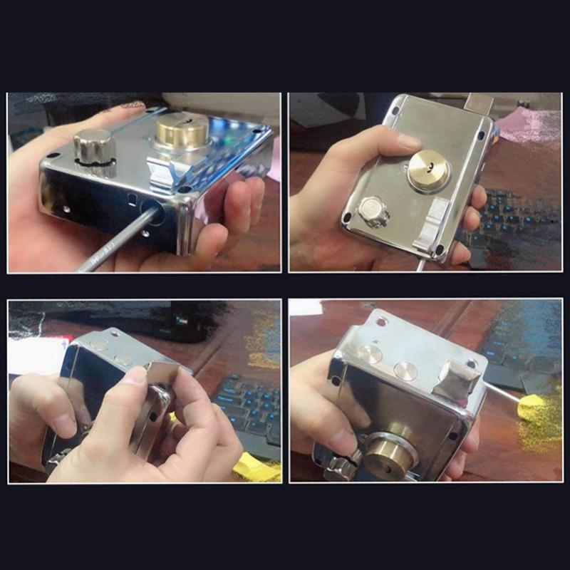 Vnější zámek brány Nerezová ocel Měděný jádro zámku Otevřený vlevo S ochranou hrany Zabraňuje krádeži Starý zámek brány