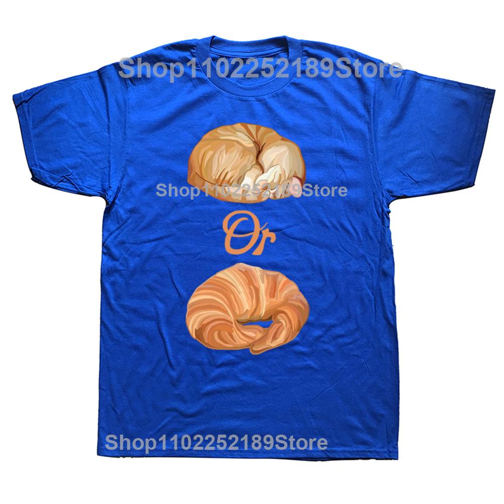 Funny Croissant Cat Meme Graphic T-shirts Men Women's Fashion Casual Tshirt 100% Cotton Loose Oversized Food Lover T Shirt
