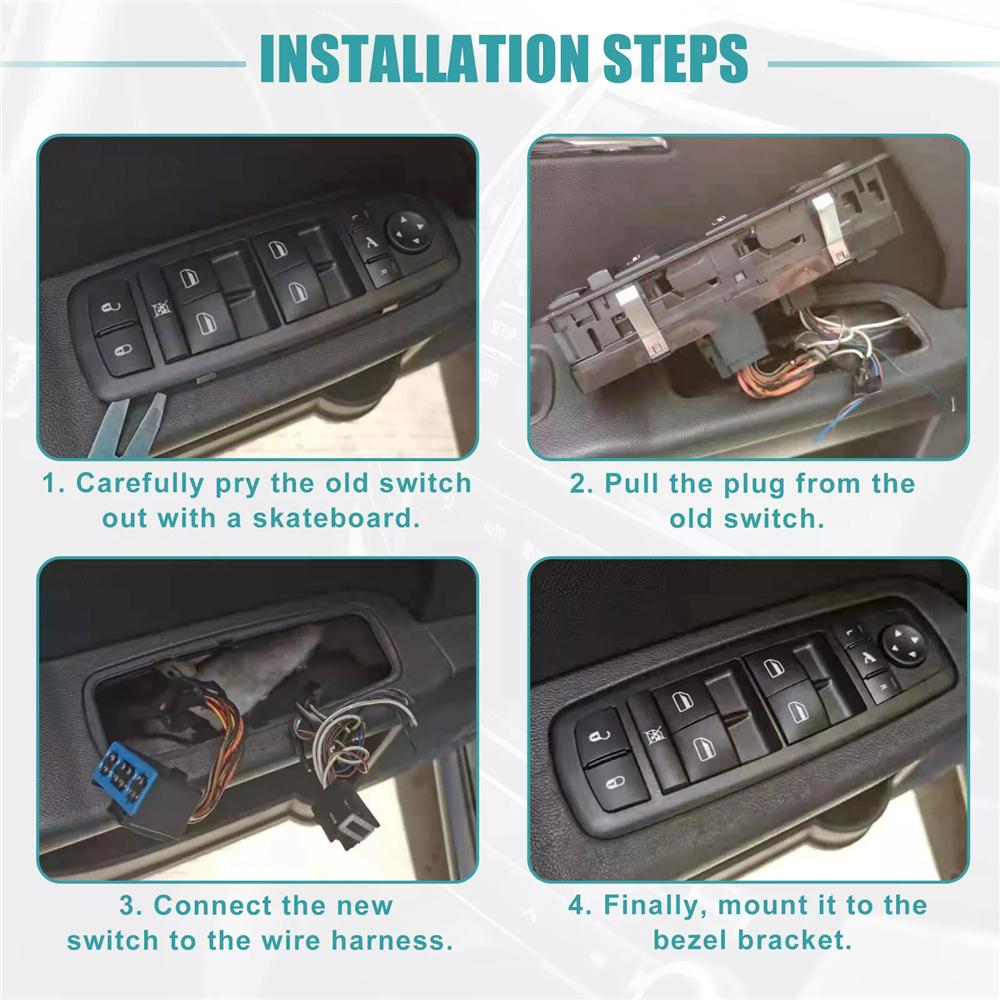 Front Left Window Switch For 2016-2019 Jeep Grand Cherokee 3.6L DWS1992 9987627