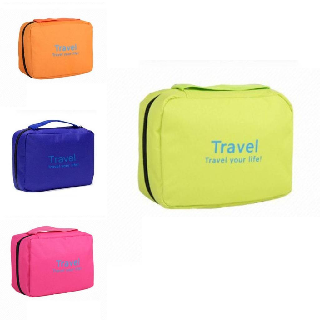 Large Capacity Travel Toiletry Bag With Hook For Makeup Storage Modern Simple Style