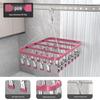 Aluminum Alloy Sock and Underwear Drying Rack with Clips for Balcony Hanging