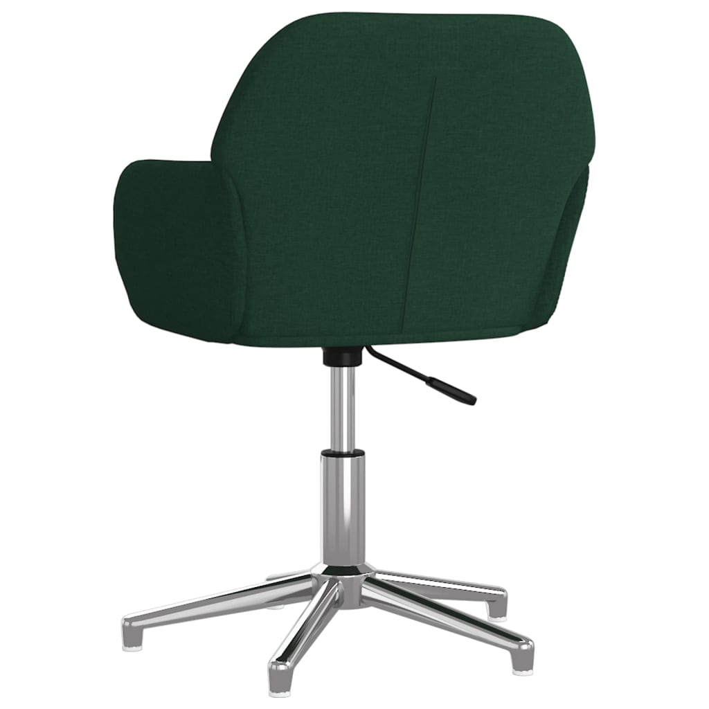 Office Chair Swivel Dark Green Fabric