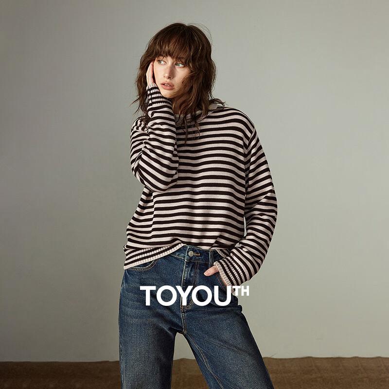 

Женский трикотажный топ Chuyu в стиле ретро, в полоску, со спущенным плечом XL