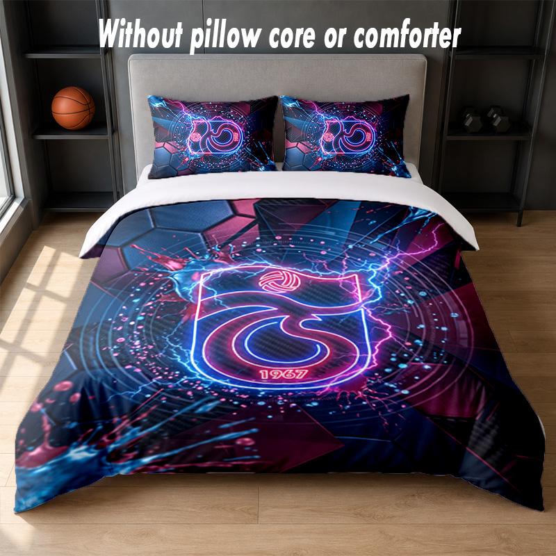 Trabzonspor FC Design Bed Bedding Set 1 Duvet Cover + 2 Pillowcases Soft Breathable Household Bed Linens