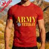 Vintage Military Pride Print Unisex Tshirt Proud Army Veteran Soft Cotton Crew Short Sleeve Casual For Patriotic Holiday Tops