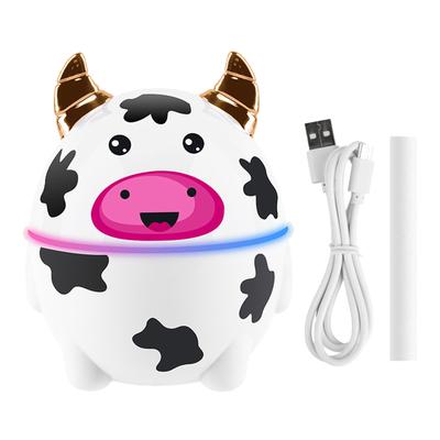 Humidificateur d'air mignon pour animaux de compagnie, brume fine, hydratant, éclairage, humidificateur de bureau pour chambre à coucher, bureau, 230 ml, vache