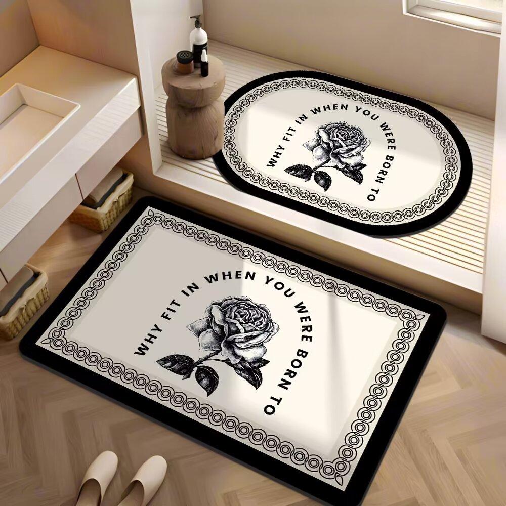 Bathroom Floor Mat Bathroom Non-slip Absorbent Toilet Strong Door Washroom Diatom Mud Quick Drying Mat Carpet Bathroom