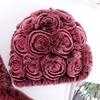 Rex rabbit hair hat female autumn winter middle-aged and elderly mother thickened warm fashion grandmother old lady mother-in-law fur hat