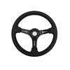 Fortune D1 SPEC DEEP60 Deep Cone Steering Wheel, 34.5mm Diameter, Red Stitching, DSC-60345RE