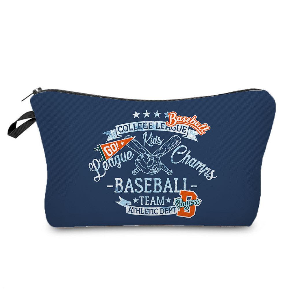 Women Cartoon English Alphabet Print Cosmetic Bag Toiletries Organize Travel Storage Case 6707 KTB