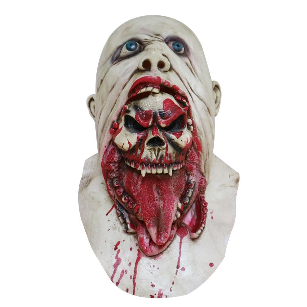 Halloween Charlie Latex Mask Scary Mask Full Head Face Breathable Halloween Mask Horrible Mask Disgusting Face