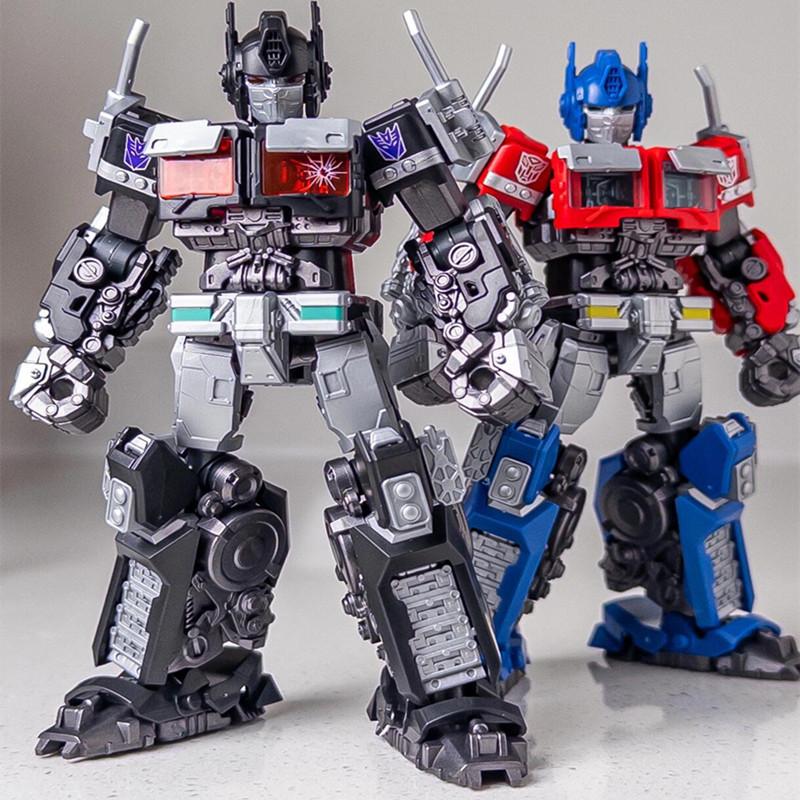 Transformers Jedna Figurka Akcji Wersja Oświetleniowa Optimus Prime Bumblebee Klocek Budowlany Megatron Skyfall Złożona Zabawka