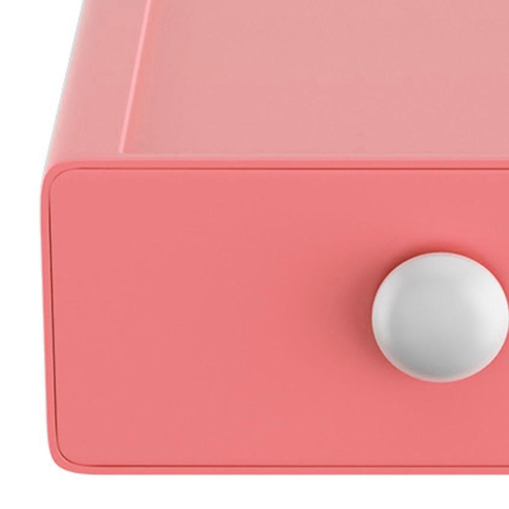 Stackable Design Desktop Drawer Storage Box Compact Large Capacity Storage Home розовый