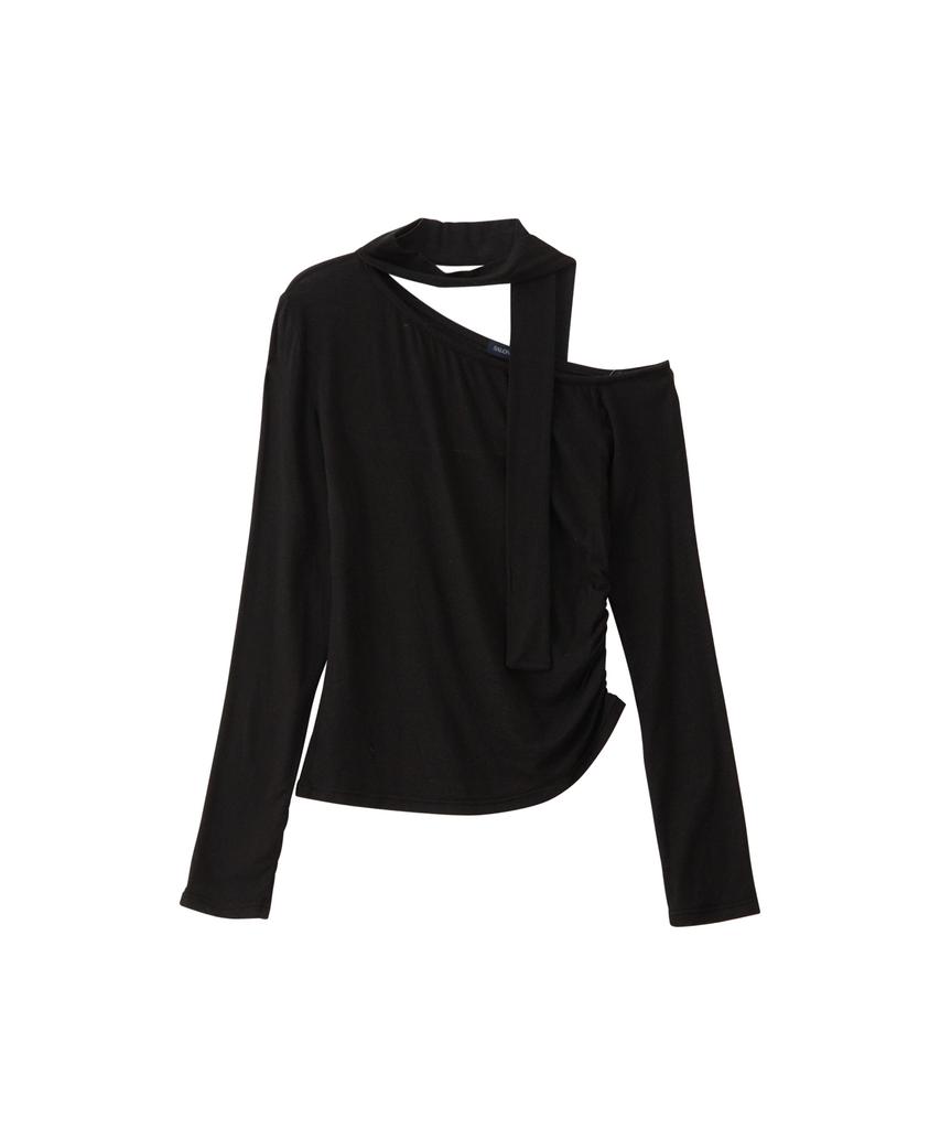 SALON DE YOHN Scarf Off Shoulder T_ 2 Colors