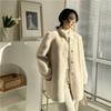 Winter New Medium and Long Fur Fur Coat Stand-up Collar Imitation Mink Hair Thickened Coat Cotton-padded Coat Women