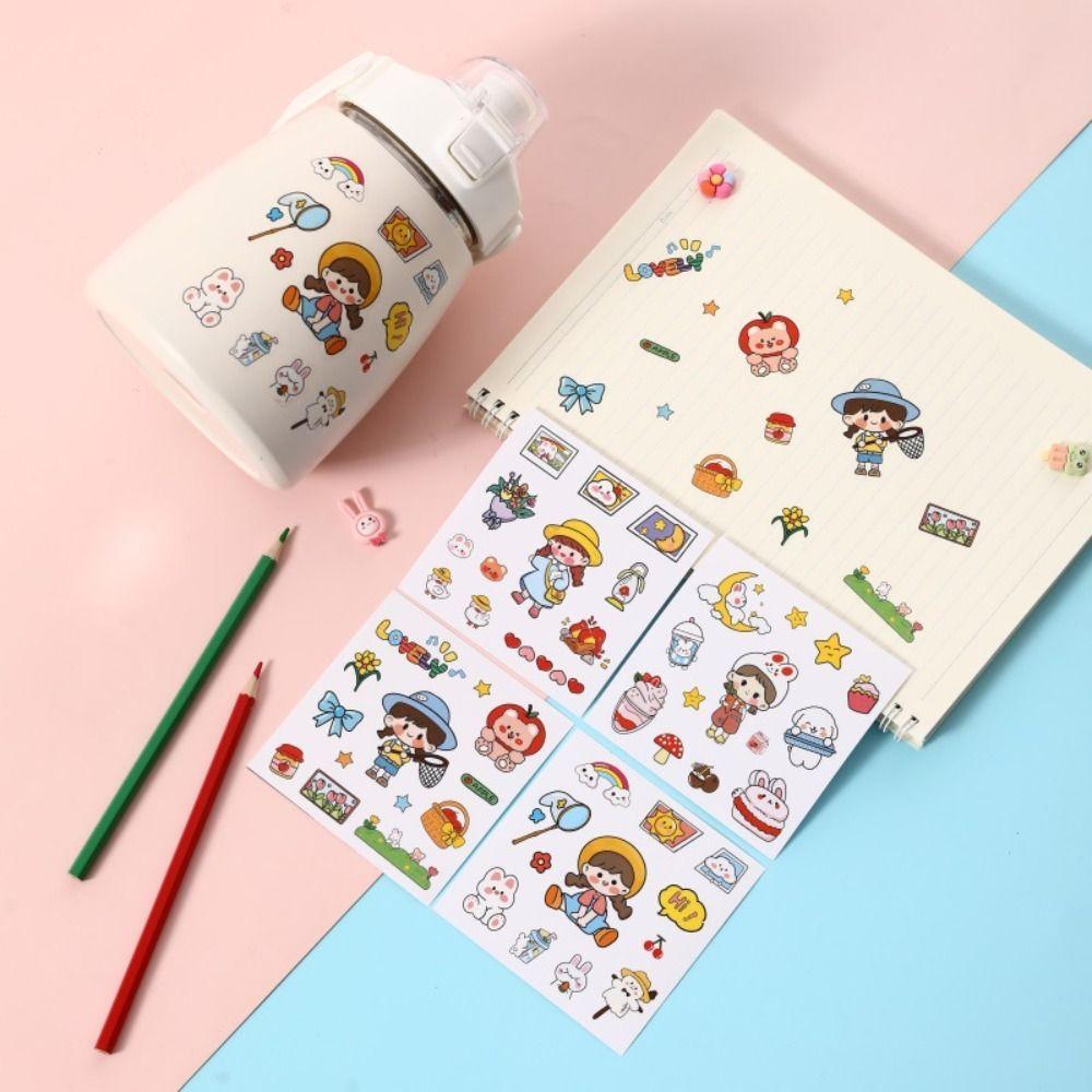 Cute Cartoon Patterns Notebook Decoration Waterproof Phone Water Bottle Decor  Children Boys Girls