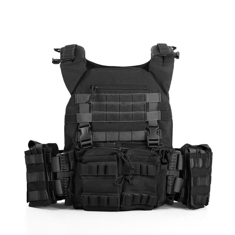 Tactical Vest Quick-Release Multi-Pocket Breathable Oxford Fabric Combat Training Airsoft Paintball Outdoor Activities