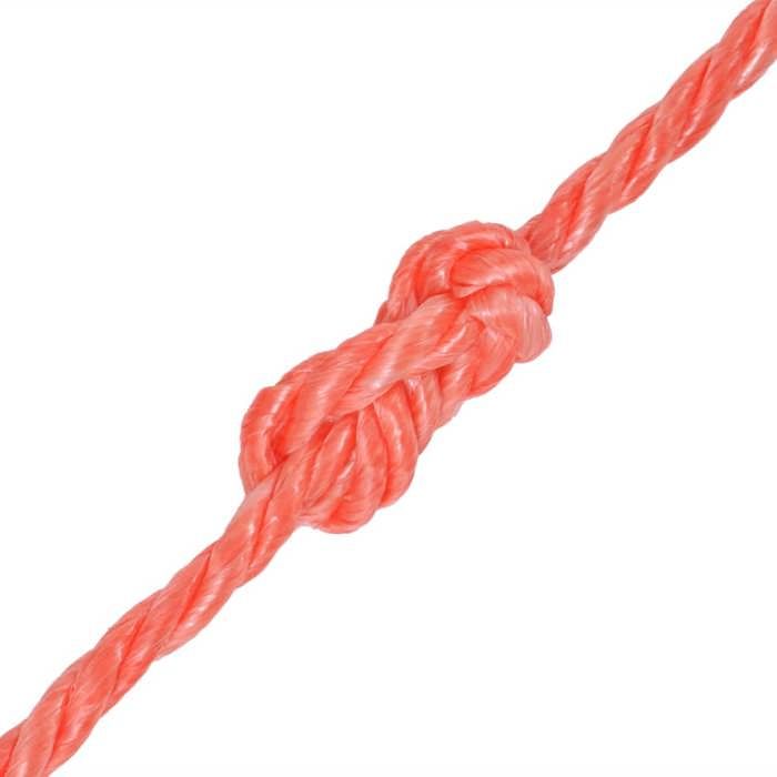 VidaXL Twisted Polypropylene Rope 14 Mm 100 M Orange Garden Cordage Cord 143838