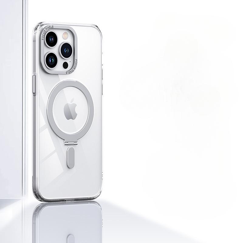 

Магнитный чехол-подставка для iPhone 16 15 14 13 12 11 Pro Max Чехол для телефона с подставкой для громкой связи и сильной беспроводной зарядкой MagSafe iPhone 11 Pro Max чистый