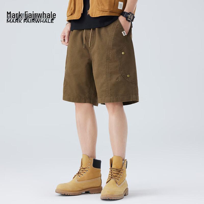 MARK FAIRWHALE Men s Casual Cotton Shorts M кофейный