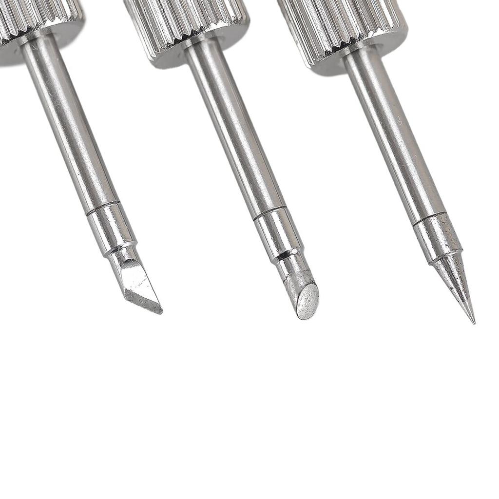 3Pcs Silver Portable E10 Interface Soldering Iron USB Welding Tips Set