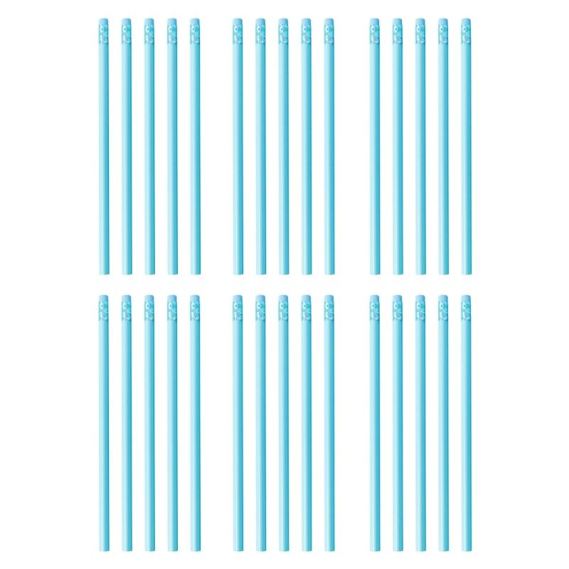 30 Pcs Drawing Pencils Triangle Pencils With Eraser Macaron Color Pencils School Supplies For School Office Sketching