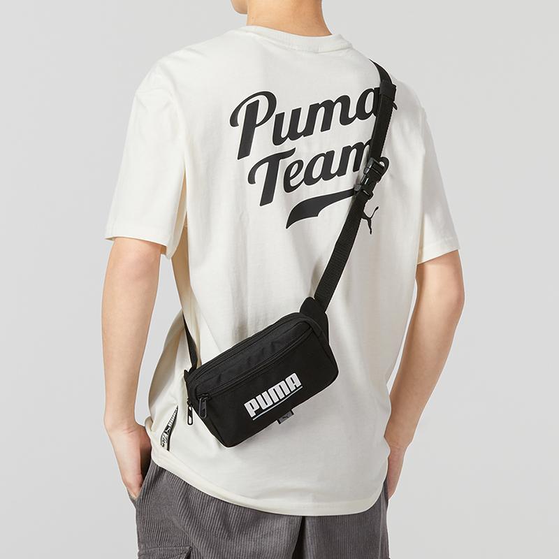 Puma Cycling Sports Leisure Fabric Waist Bag Regular Unisex Couple Unisex Waist Bag Black 079614-01