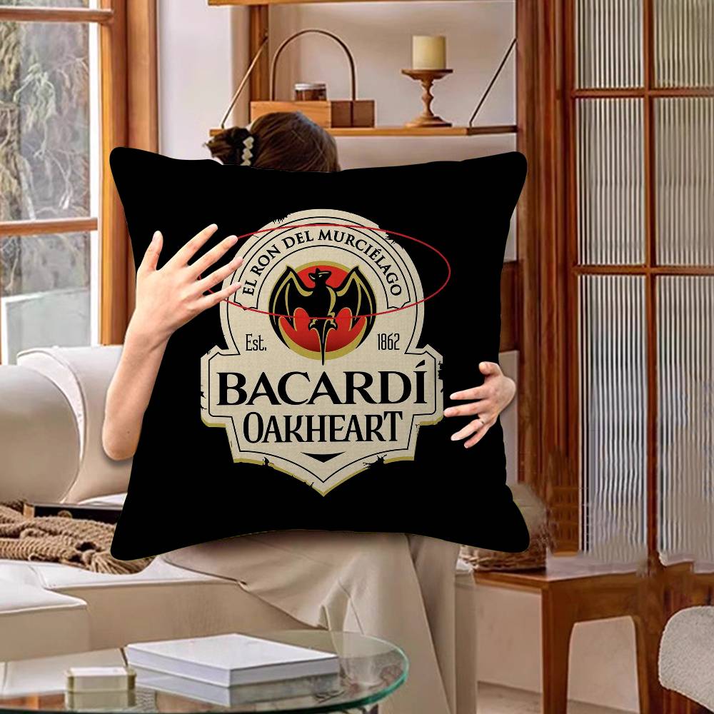 B-Bacardi Rum Vampier Vleermuis Kussensloop Decoratief Kussen Bank Huisdecoratie Hoes Kussenslopen