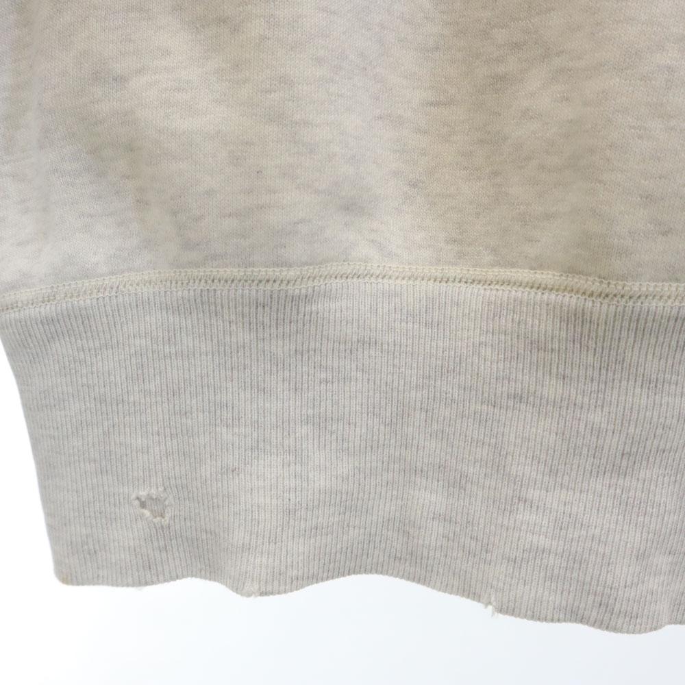 Buzz Rickson's Back Print Long Sleeve Sweat Trainer M Light Gray Men's Used