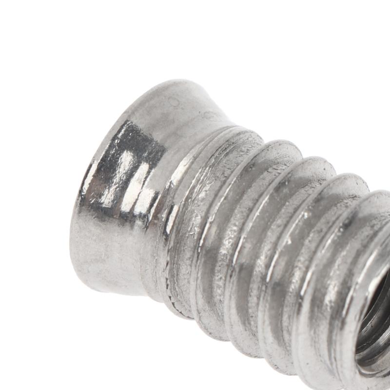 Hex Socket Insert Nuts 10pcs Threaded Embedded Fasteners Heavy Duty Hardware for Woodworking Cabinet Furniture Installation