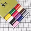 Sewing Thread Kit 12 Color Home Sewing Thread Boxed with Colored Polyester Sewing Thread for Hand Sewing and Embroidery