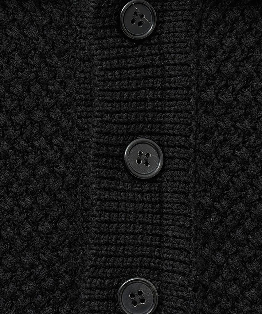 NOIRER Oversized Heavy Polo Half Knit (Black)