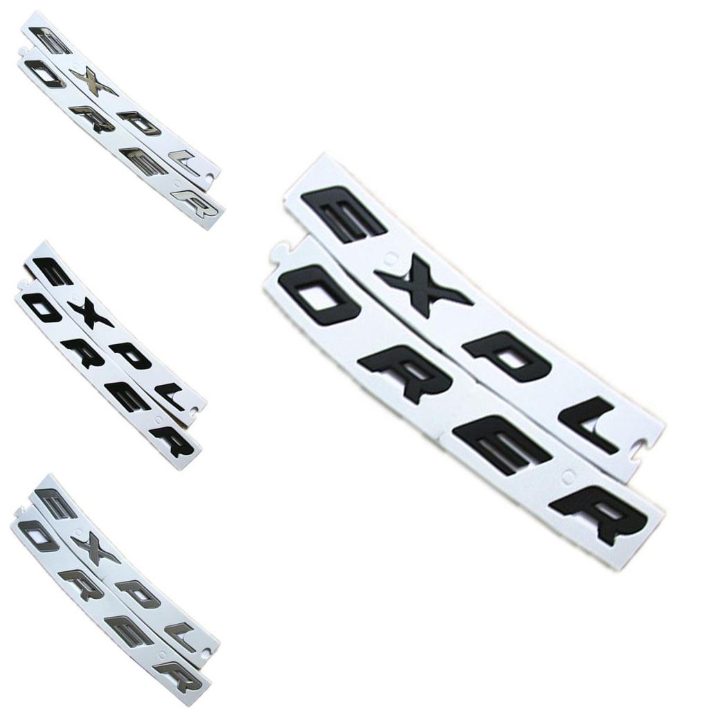 Elegant Black Metal Explorer Car Front Hood Emblem Badge Sticker For Ford Vehicles