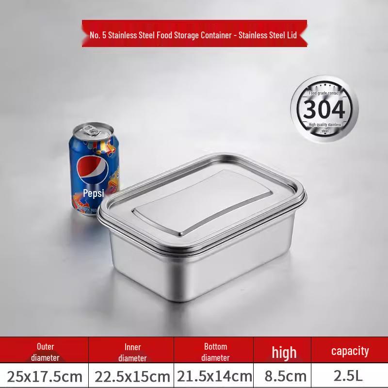 

Extra Large 304 Stainless Steel Food Storage Container