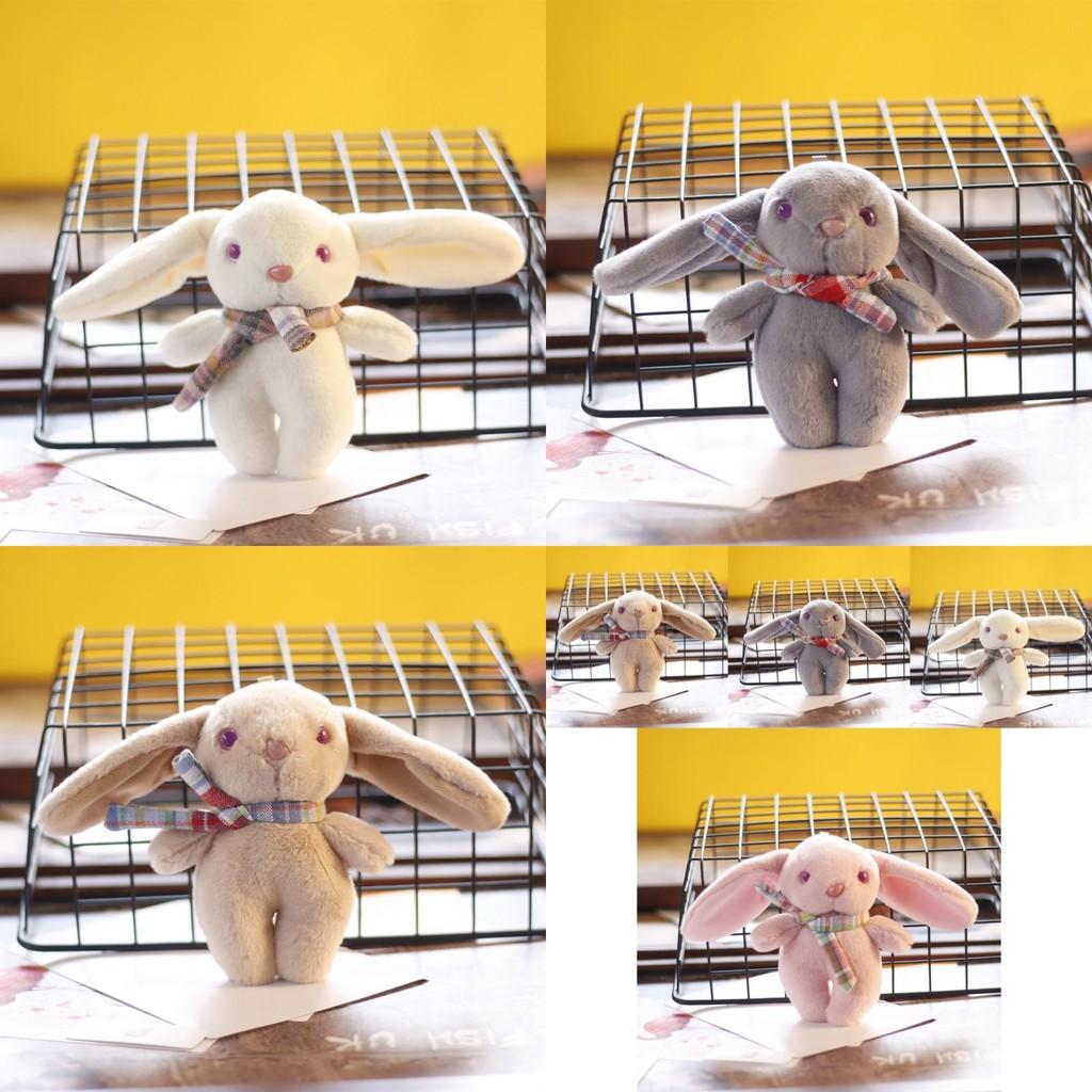 Entzückender Plüschhasen-Schlüsselanhänger Mini-Plüschtier Niedlicher Hasen-Taschenanhänger PP-Baumwolle