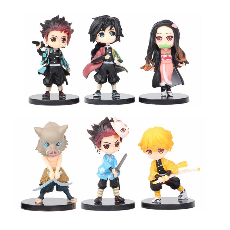 Anime Demon Slayer Figure Kimetsu No Yaiba Toy Figure Q Posket Kamado Tanjirou Kamado Nezuko PVC Model Toys