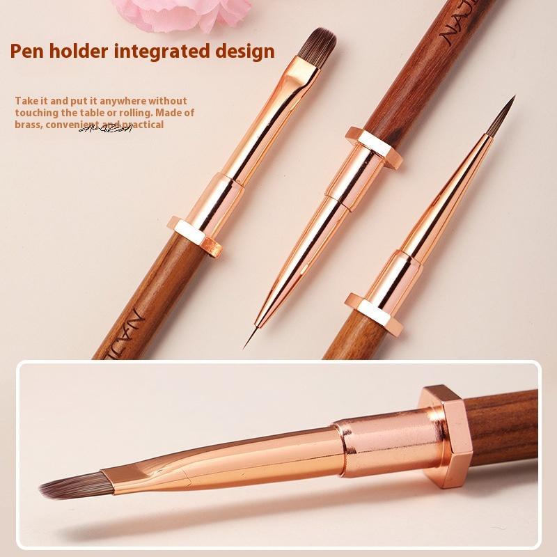 Sandelholz Nagellack Pinsel Ständer Design Malen Nageldesign Stift Detailpinsel Zeichenwerkzeug Maniküre Stift