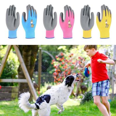 Bezpečnostní dětské pracovní rukavice Cartoon Animal Gardening Glove Kempingové ochranné rukavice 2~12 let staré