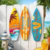 Retro Beach Surfboard Decor Summer Beach Themed Surfboard Ornaments  Living Room