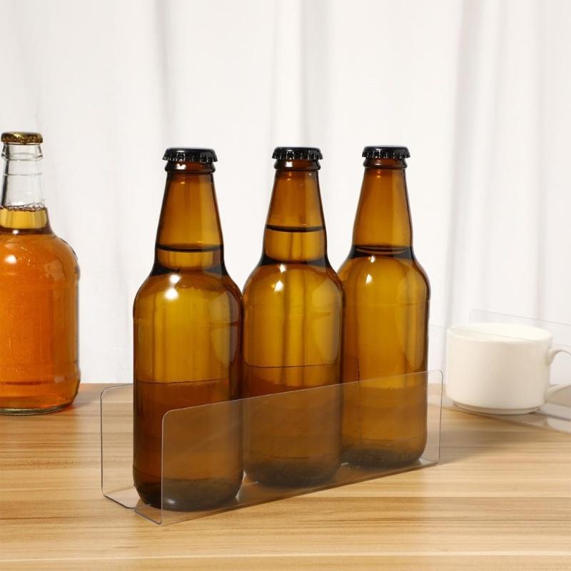 6 Pieces Acrylic Shelf Separators Shelf Organizers Dividers Clear and L Shape Design For Storage Cabinet And Display