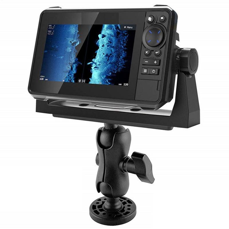 Electronic Fish Finder Mount Base Fishfinder, 360 Degree Swivel Ball Mount, GPS Plate, Rotating Boat Supporter, Marine Kayak