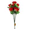 Bouquet of 9 Red Artificial Roses - Decoration for Interiors and All Saints' Day