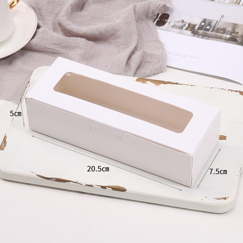 Transparent Rectangular Macaron and Cake Packaging Box - Chinese Style