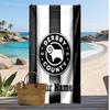 Derby County Gepersonaliseerde Bedrukte Strandlaken Voetbal Logo Steun Aangepaste Naam Tekst Absorberend Handdoek Voor Sport Reizen Speciaal Cadeau