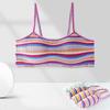 Sutiã escolar simples, cor arco-íris, regata feminina, roupa íntima para adolescentes, sorvete, bralette