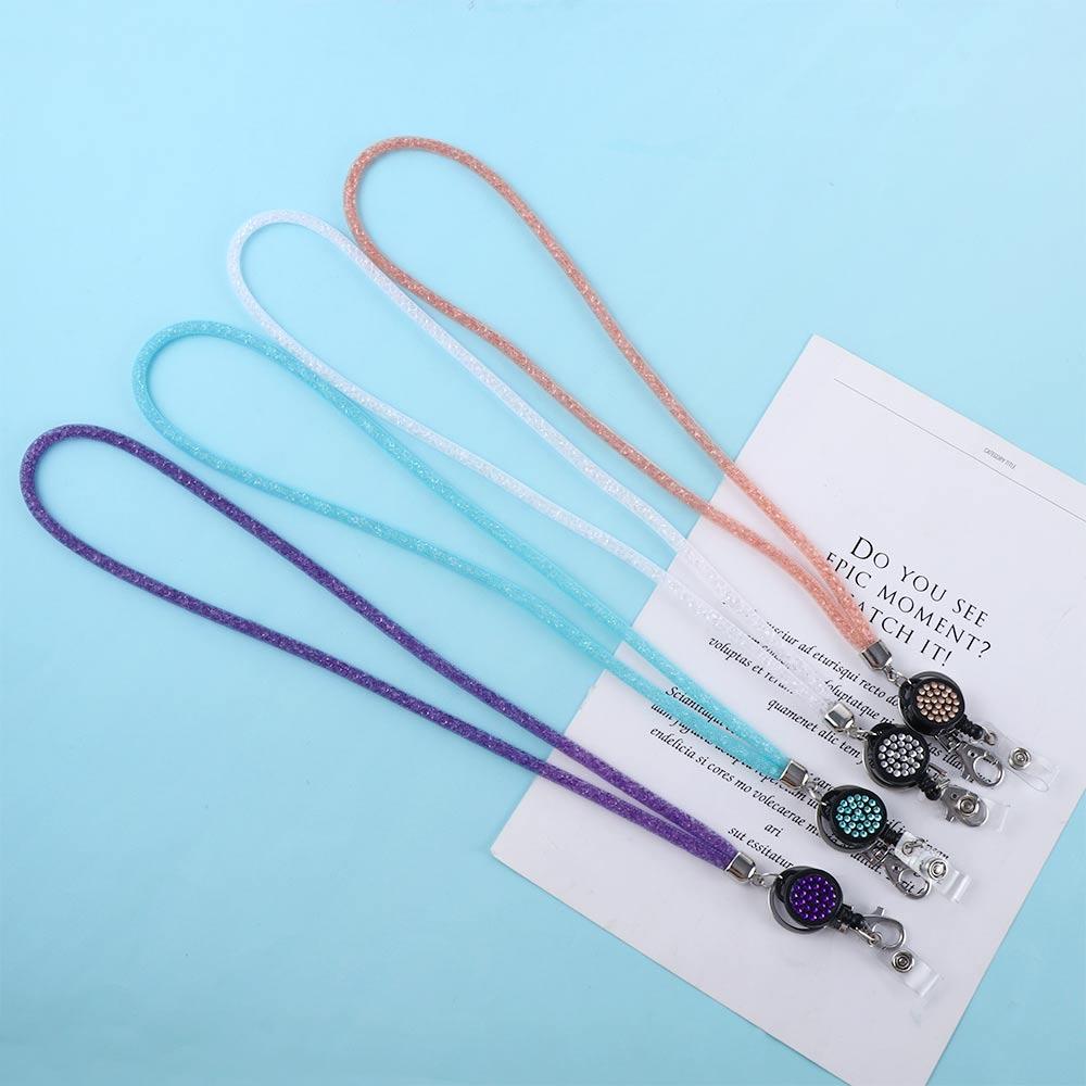 Clip Name Card Holder Key Chain Name Tag Holder ID Badge Holder Lanyard Necklace Strap Hanging Rope